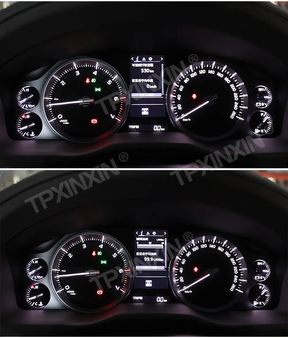 Car Digital Cluster For Toyota Land Cruiser 200 LC200 2008-2020 LCD Instrument Panel Virtual Cockpit Dashboard Speedometer TPMS