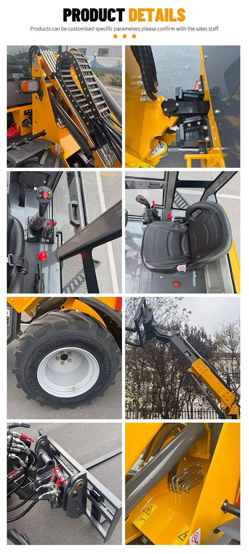 EPA certified ZL918X telescopic loader with multiple uses of 800kg per machine