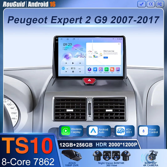 Car Radio Carplay For Peugeot Expert 2 G9 For Citroen Jumpy For Fiat Scudo For Toyota Proace 2007-2017 Navigation GPS No 2din 4G