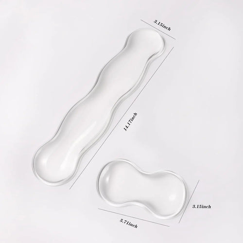 Bilek Destekli Mouse Pad - Kaydırmaz Silikon Şeffaf Klavye Bilekliği Masaüstü Ofis Oyun
