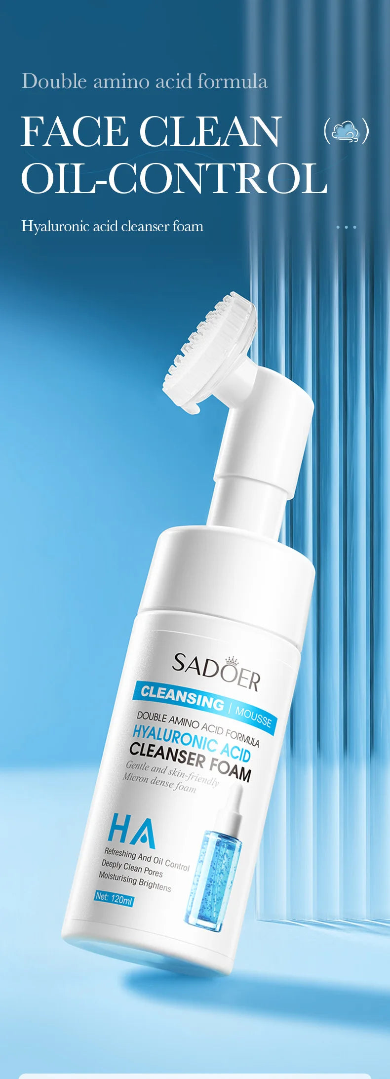 SADOER Q10 & C Vitamini Yüz Temizleme Köpüğü – Nemlendirici, Aydınlatıcı Cilt Bakımı