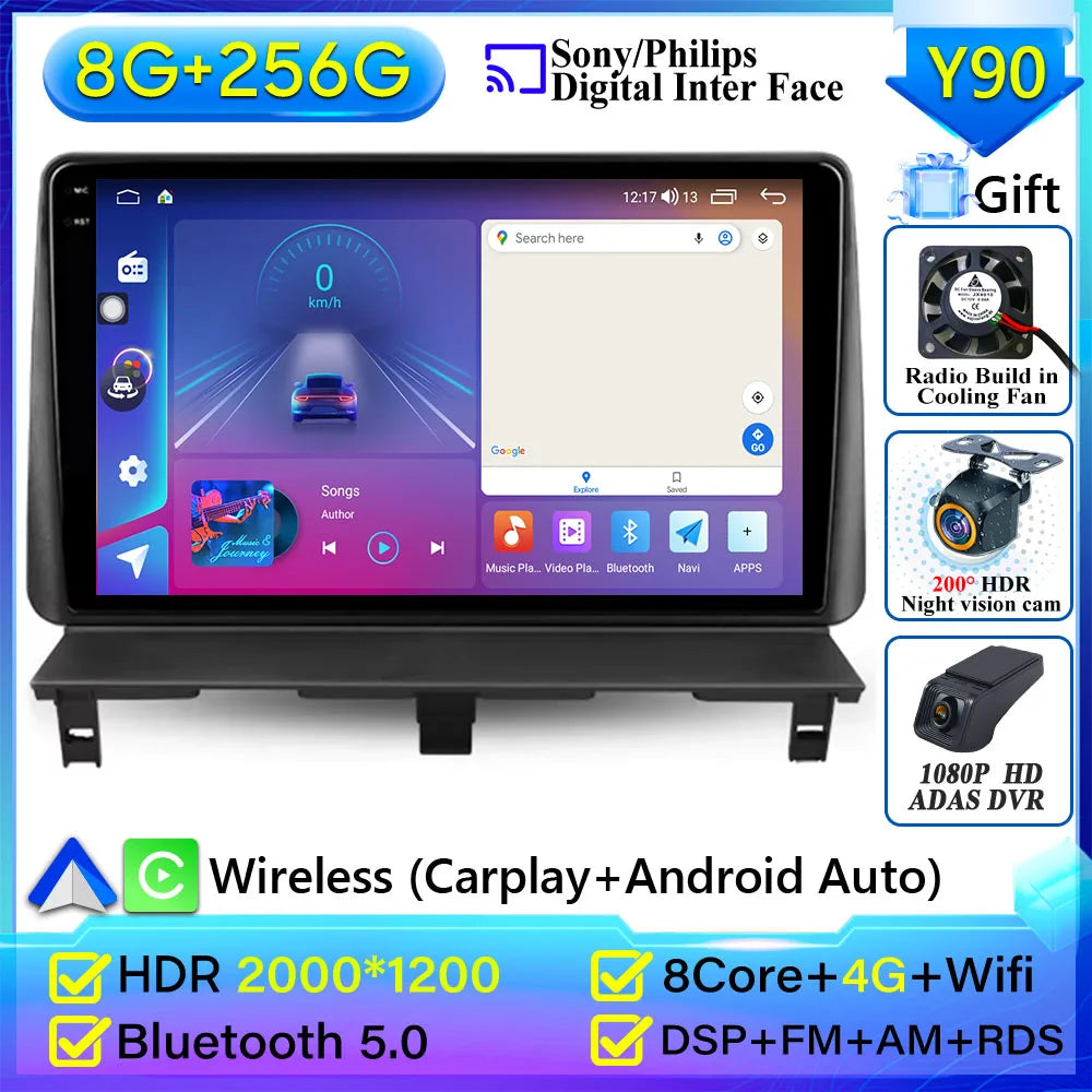 For Peugeot Partner 1 2002-2008 Car Radio Carplay Navigation GPS Multimedia Player Android Auto Video Display WiFi 4G No 2din 2K