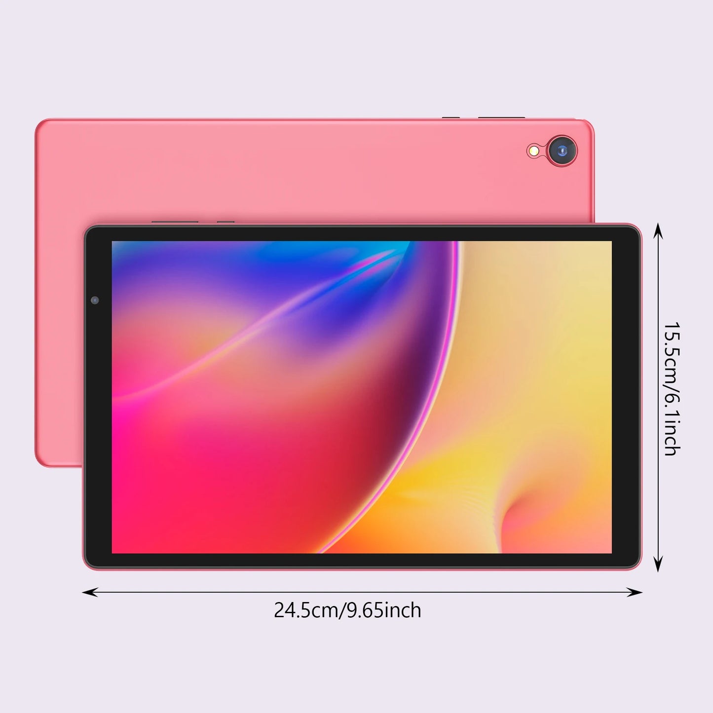Android 14 Tablet 10 Zoll - Quad-Core-Prozessor, 5G WiFi, 4GB RAM + 32GB ROM, 1280x800 Bildschirm, 6000mAh Akku