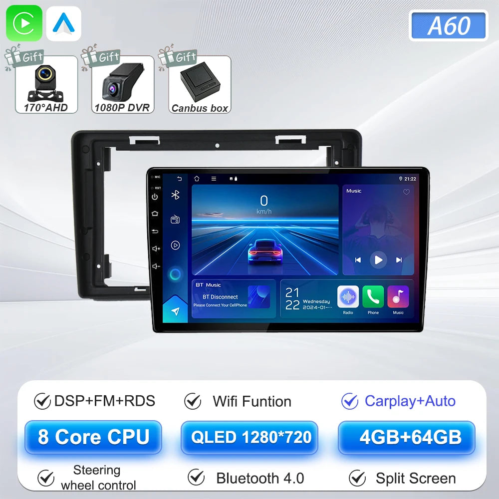 Car Multimedia Radio Player For Citroen Berlingo B9 Peugeot Partner 2008 - 2019 Carplay Auto Navigation GPS Stereo Android 16 BT