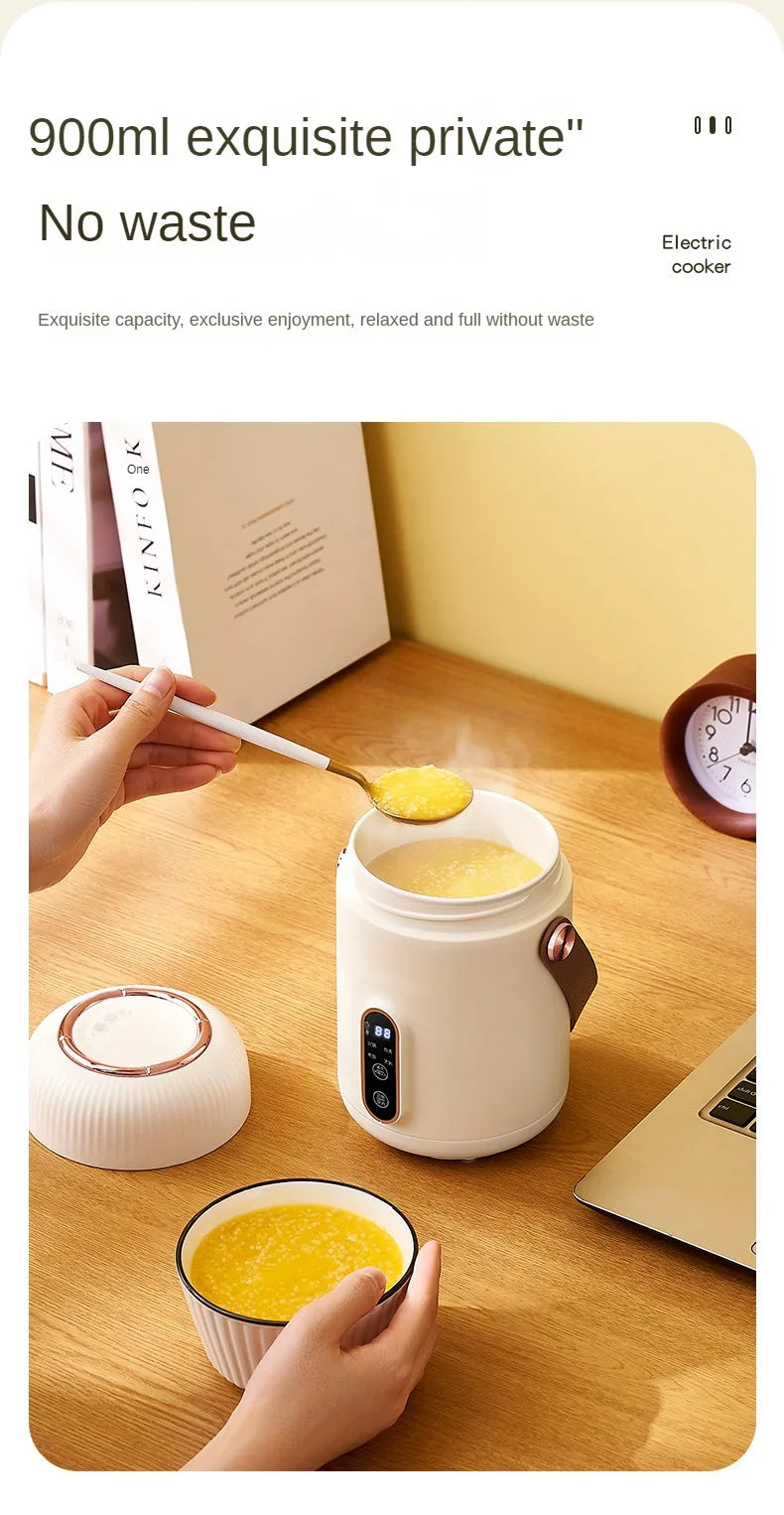 220V 900ML Elektrikli Pişirme Kupası - Taşınabilir Mini Slow Cooker, Çok Fonksiyonlu Pişirme Makinesi, Leç ve Pelte Pişirme