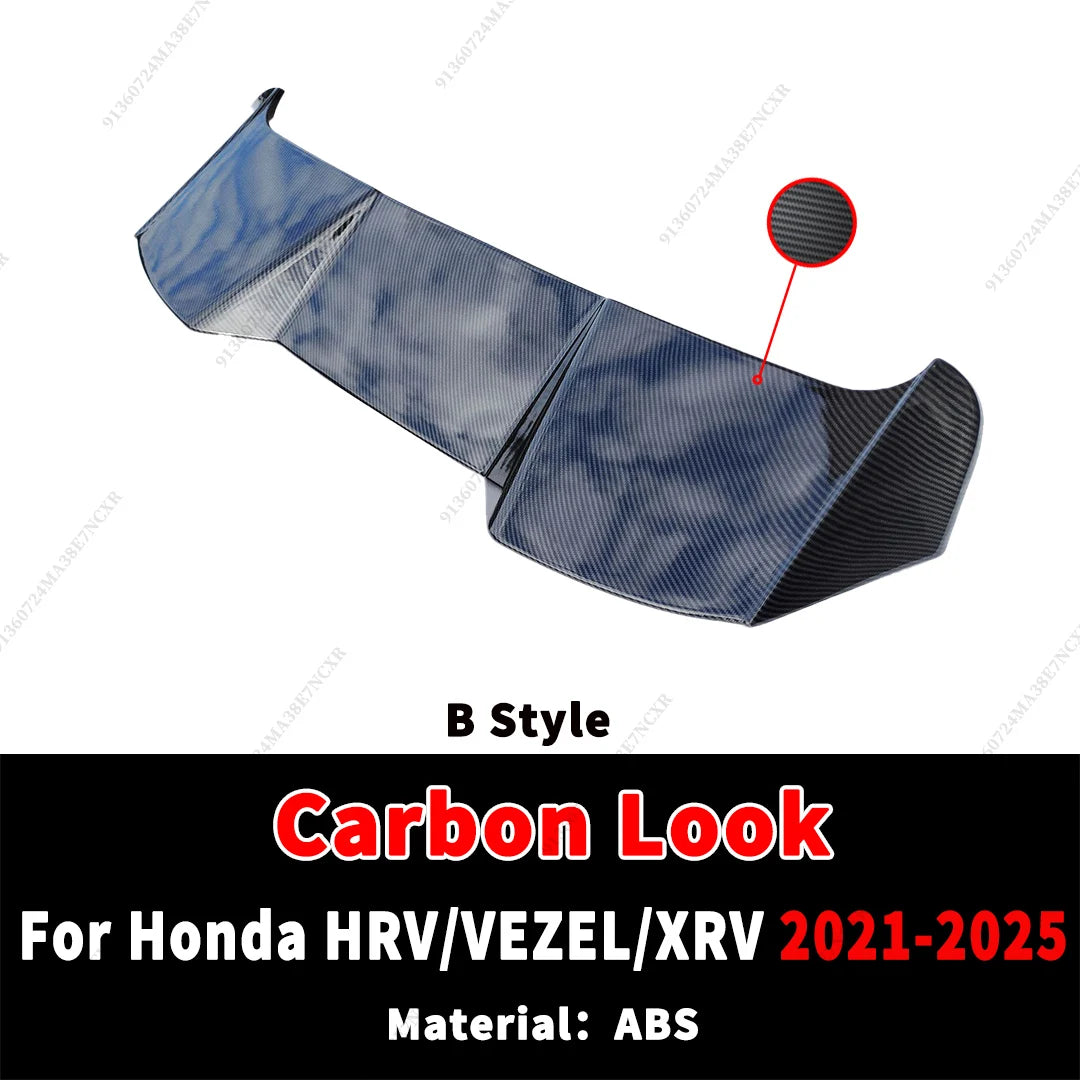 Rear Roof Spoiler For Honda HRV VEZEL XRV 2021-2025 Wing Tuning Accessories Boot Lip Trunk Mid Tail Air Deflector