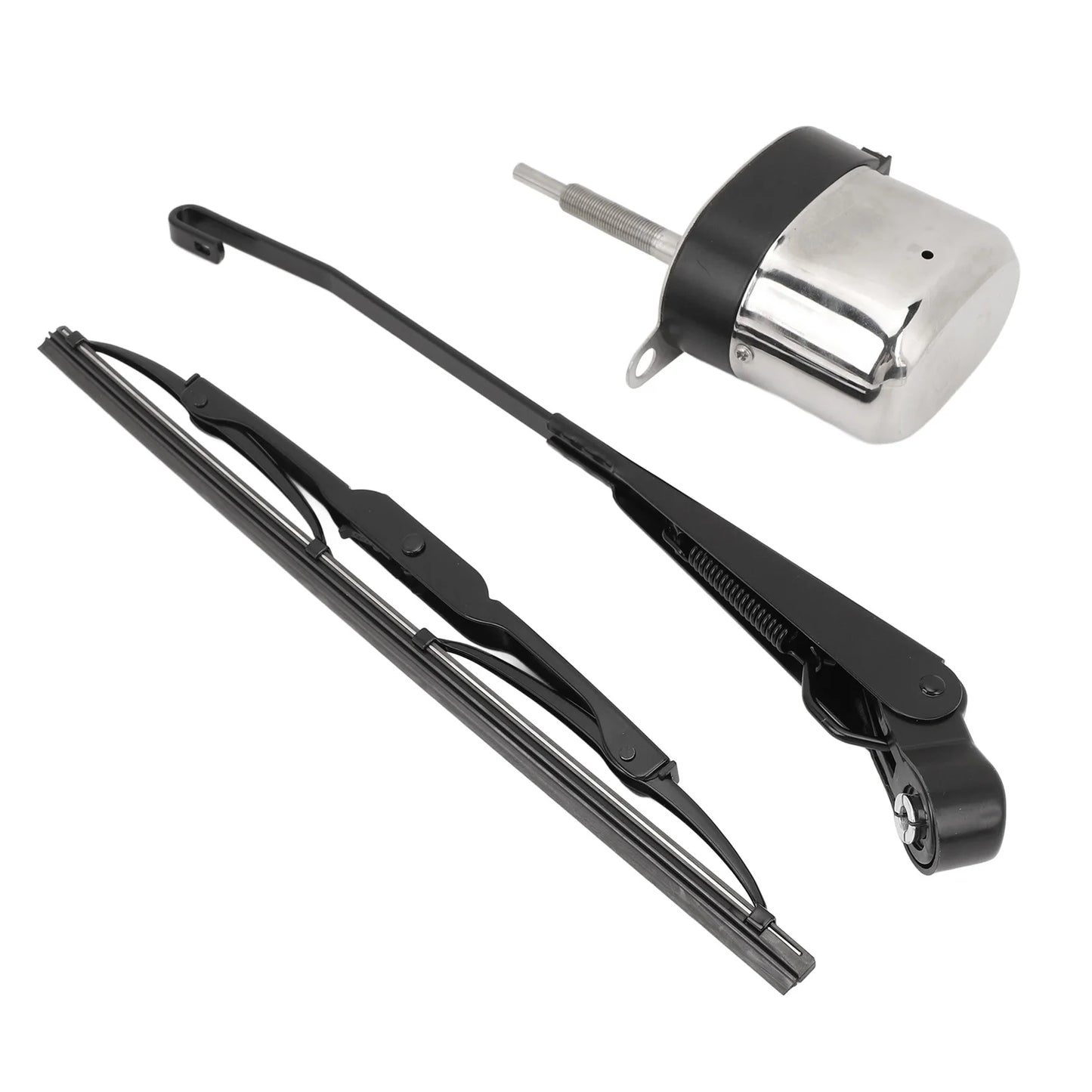 Electric Motor Windshield Wiper Arm Uniform Wiping Wear Resistant Wiper Motor Blade Kit 12V for Tractor Fishing Boat ATV UTV