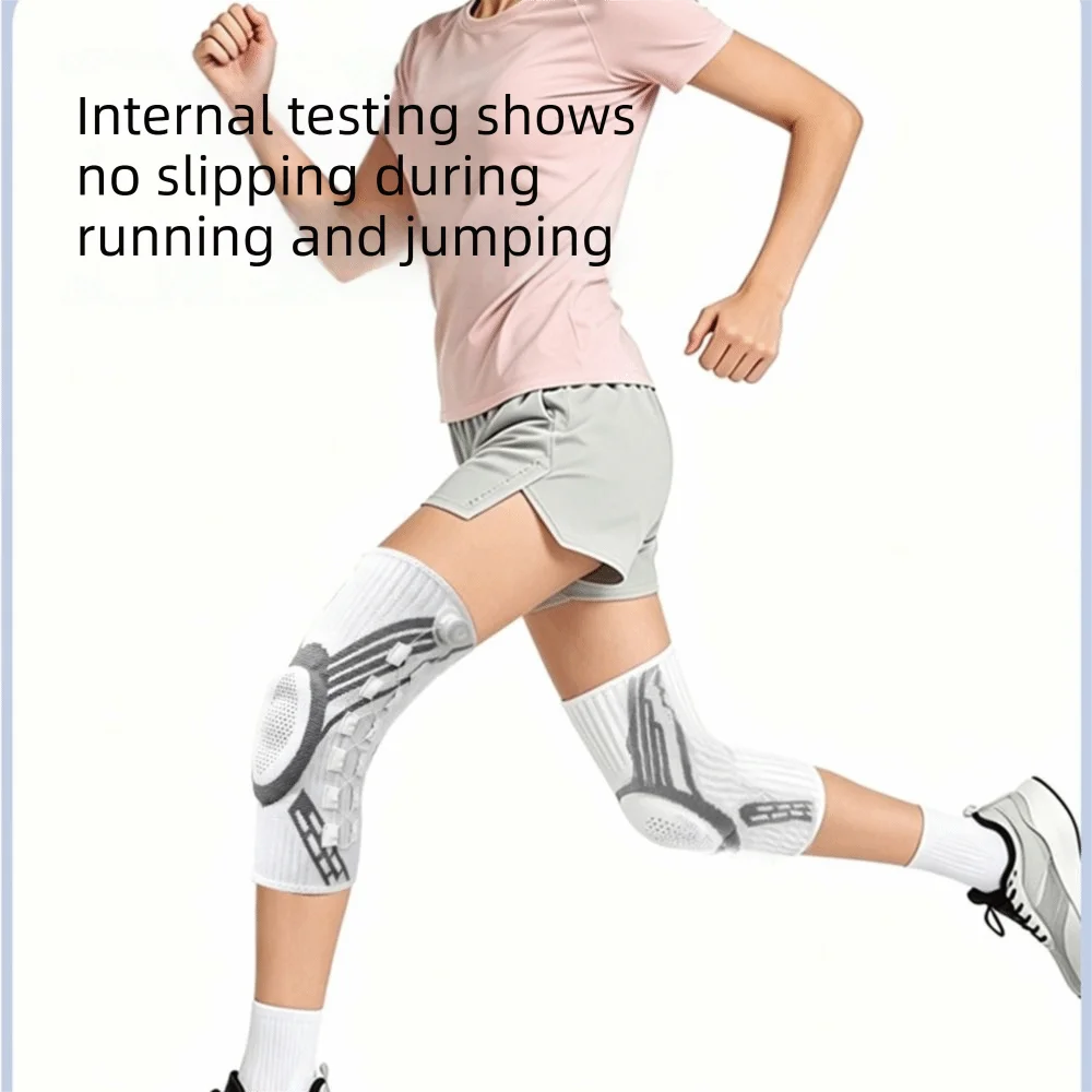 Professional Adjustable Knob knee pads Elastic Thin Sports Knee Brace Non-Slip Spring Support Shin Defender Basketball