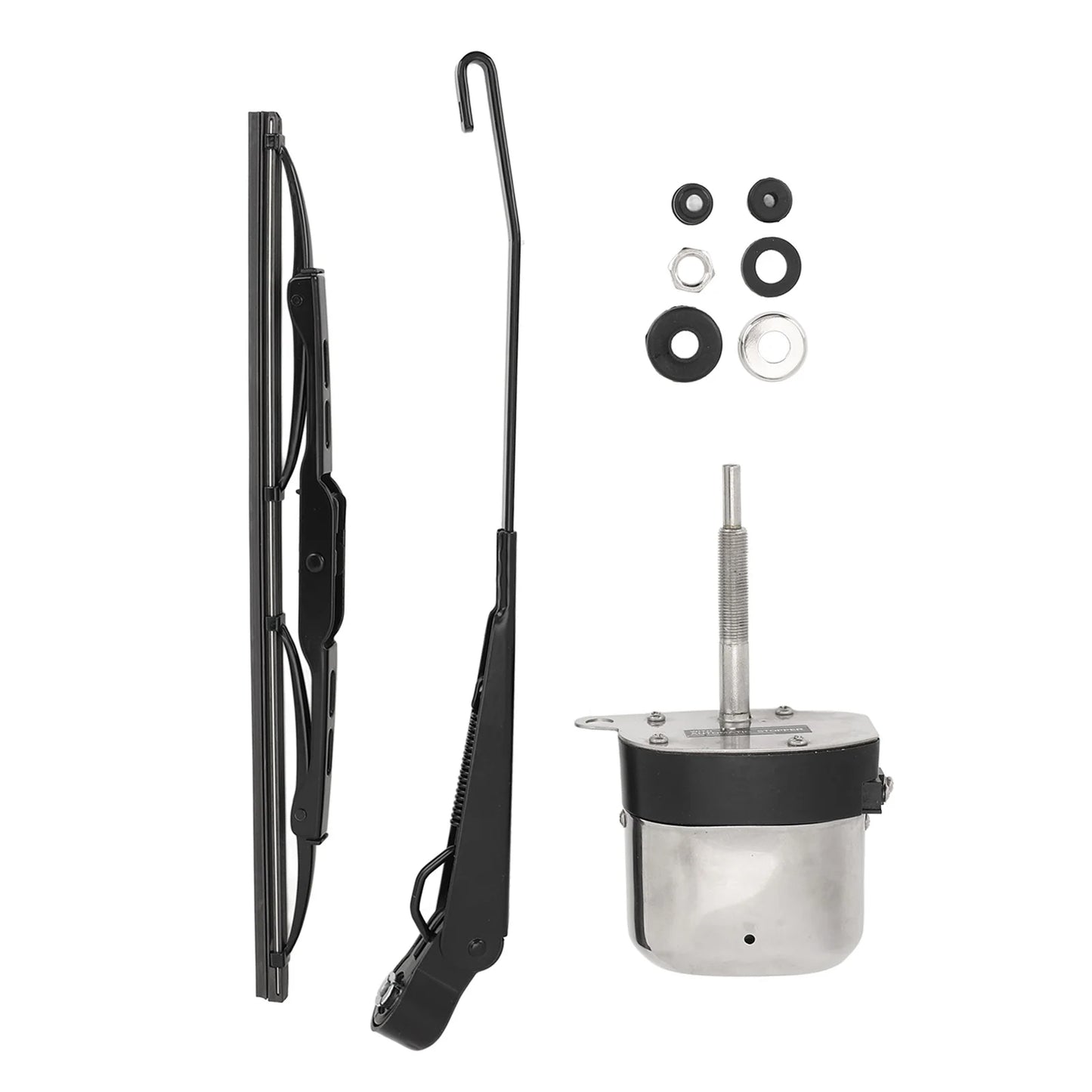 Electric Motor Windshield Wiper Arm Uniform Wiping Wear Resistant Wiper Motor Blade Kit 12V for Tractor Fishing Boat ATV UTV