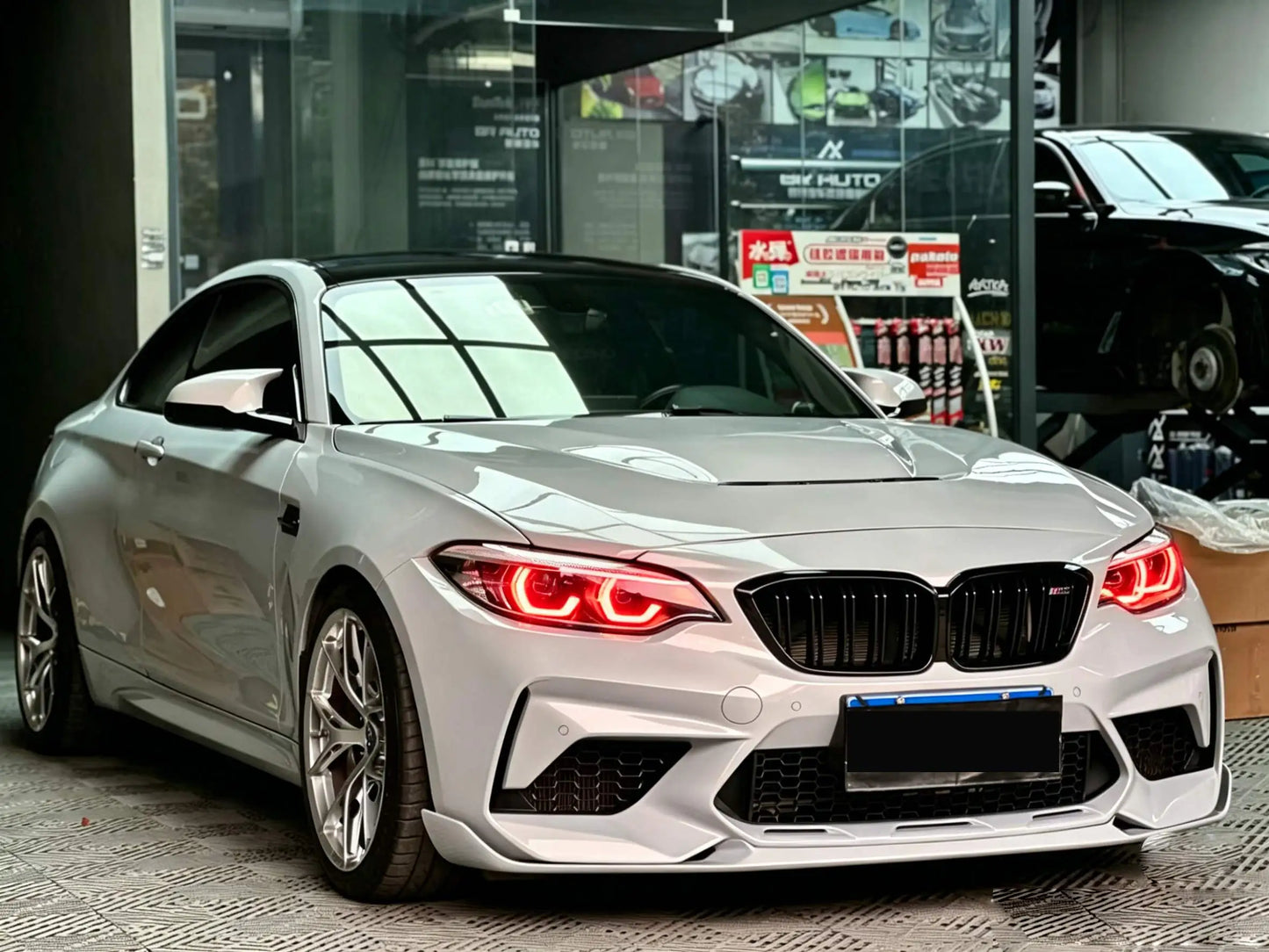 FOR BMW F87 M2 2 Series F23 F22 LCI M240i 230i 218i RGBW LED Headlights Daytime Running Lights Angel Eyes J ONE Multi-color DRL