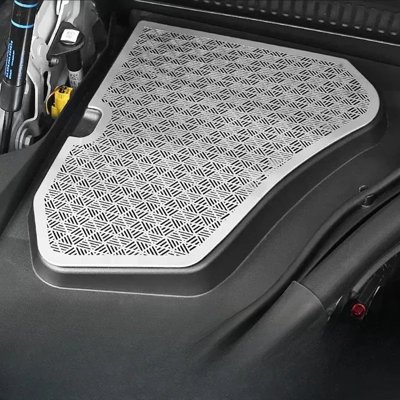 For BMW 5 Series G60 2024-2026 Stainless Steel Black Car Front Engine Compartment Dust Trim Cover Exterior Accessories