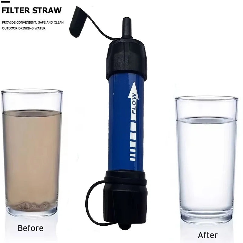 Tragbarer Notfall-Wasserfilter – Schnelle Reinigung für Wanderungen und Camping, sicher für natürliche Wasserquellen