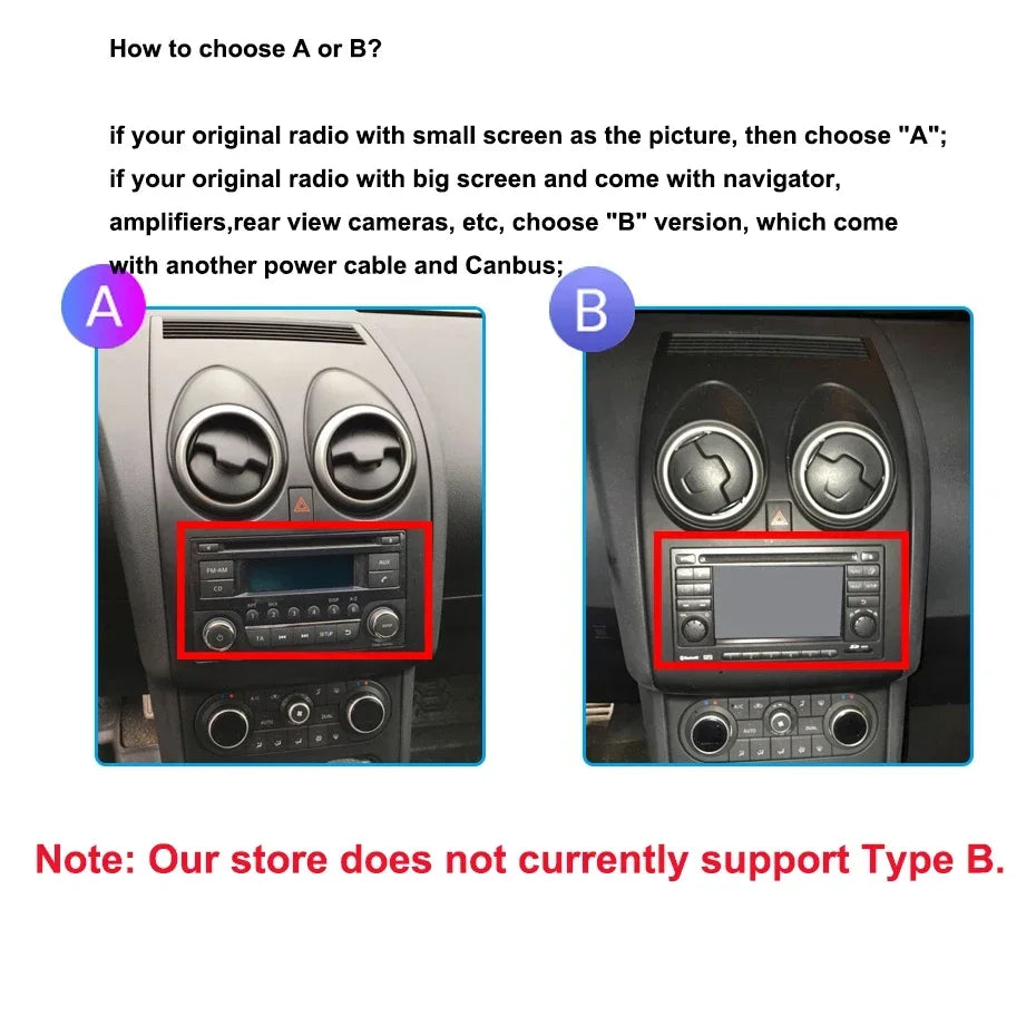 Android 16 Car Radio Carplay For Nissan Qashqai J10 2006 - 2013 Stereo Head Unit Multimedia Player No 2din DVD QLED Screen 5G