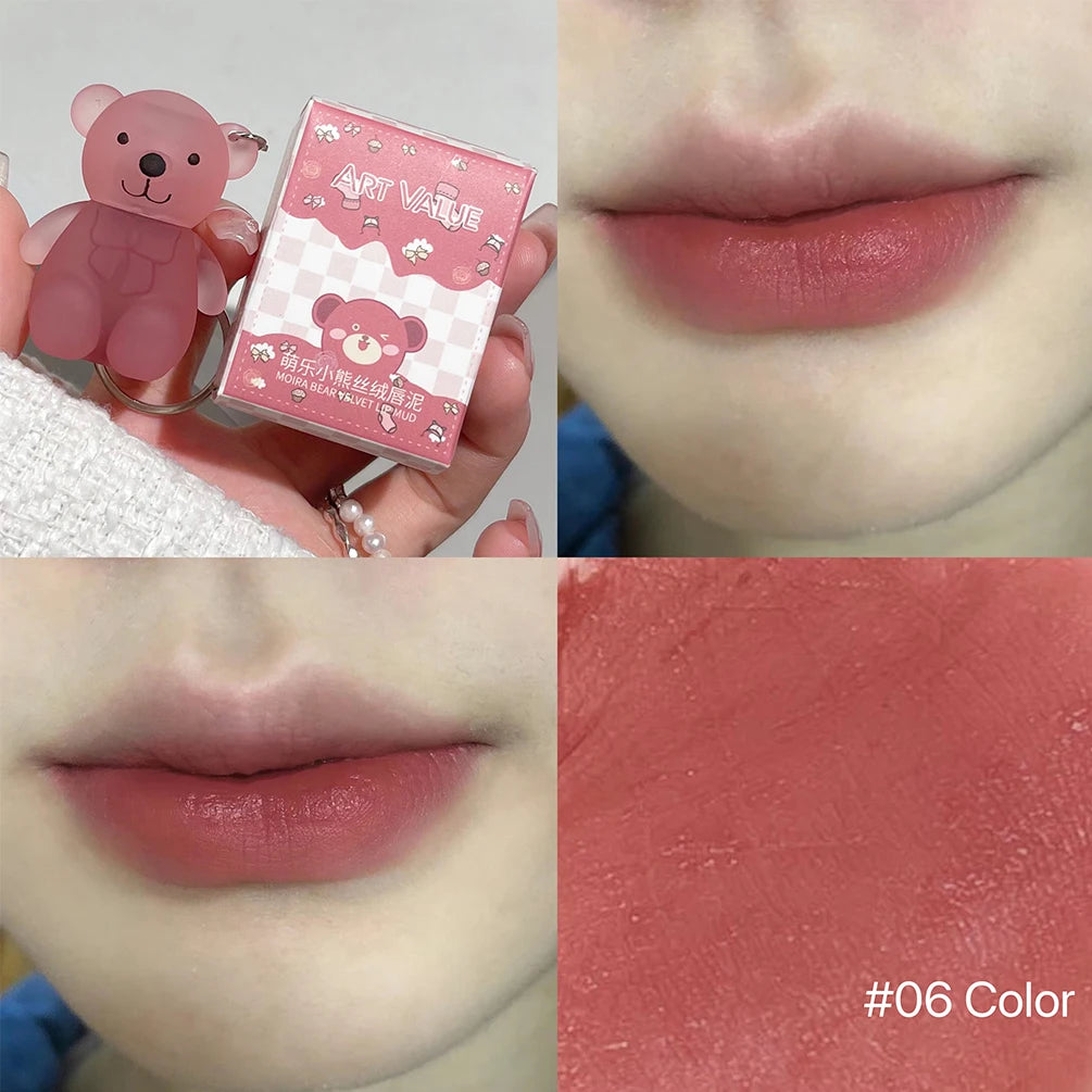 ART VALUE Sevimli Ayıcık Dudak Kili – Mat, Uzun Kalıcı, Anahtarlık Tasarımlı Lip Gloss
