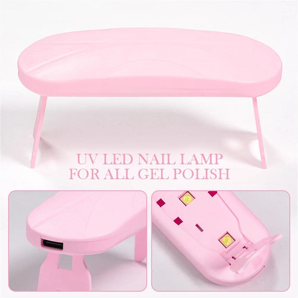 Mini UV LED Tırnak Kurutma Lambası 6W – Taşınabilir Jel Oje Kurutucu, 45s/60s Zamanlayıcı, USB Bağlantılı