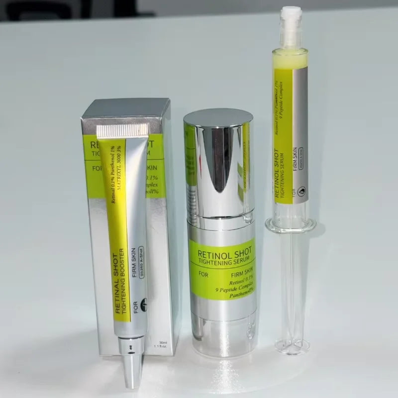 Retinol & Panthenol %1 Göz Kremi ve Serum Seti – C Vitamini, Nemlendirici, Sıkılaştırıcı, Halka ve İnce Çizgi Bakımı