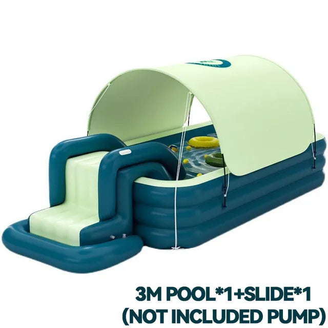 Large Summer Swimming Pool Inflatable Large Pools For Family With Slide Inflatable Toys Water Game Outdoor Games Baby Pool