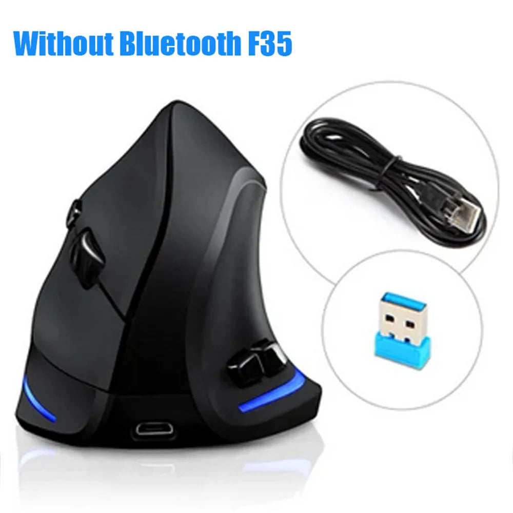 Lefon 2.4G Ergonomik Şarj Edilebilir Kablosuz Dikey Mouse - PC, Laptop ve MacOS Uyumlu (F35C/F35B/F35)
