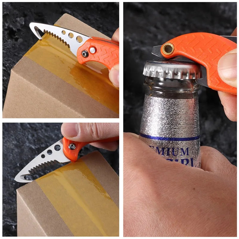 Klappbares Taschenmesser Schlüsselanhänger – Outdoor-Camping, Paketöffner, Überlebenswerkzeug