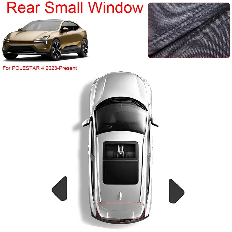 Car Black Window Privacy Sunshade Anti-UV Heat Insulation For POLESTAR 4 2023-Present Auto Protect Cover Interior Accessory