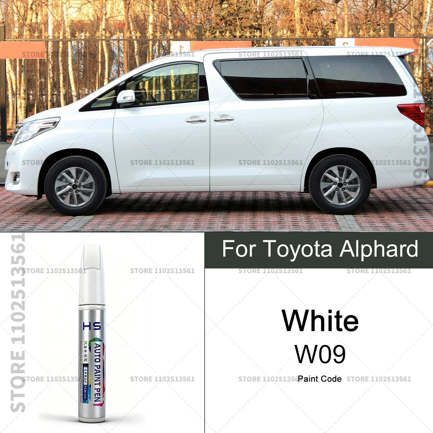 Car Paint Repair Pen Touch Up Scratch Remover DIY Auto Accessories For Toyota Alphard White W09 066 090 Silver 1G6 Black 220