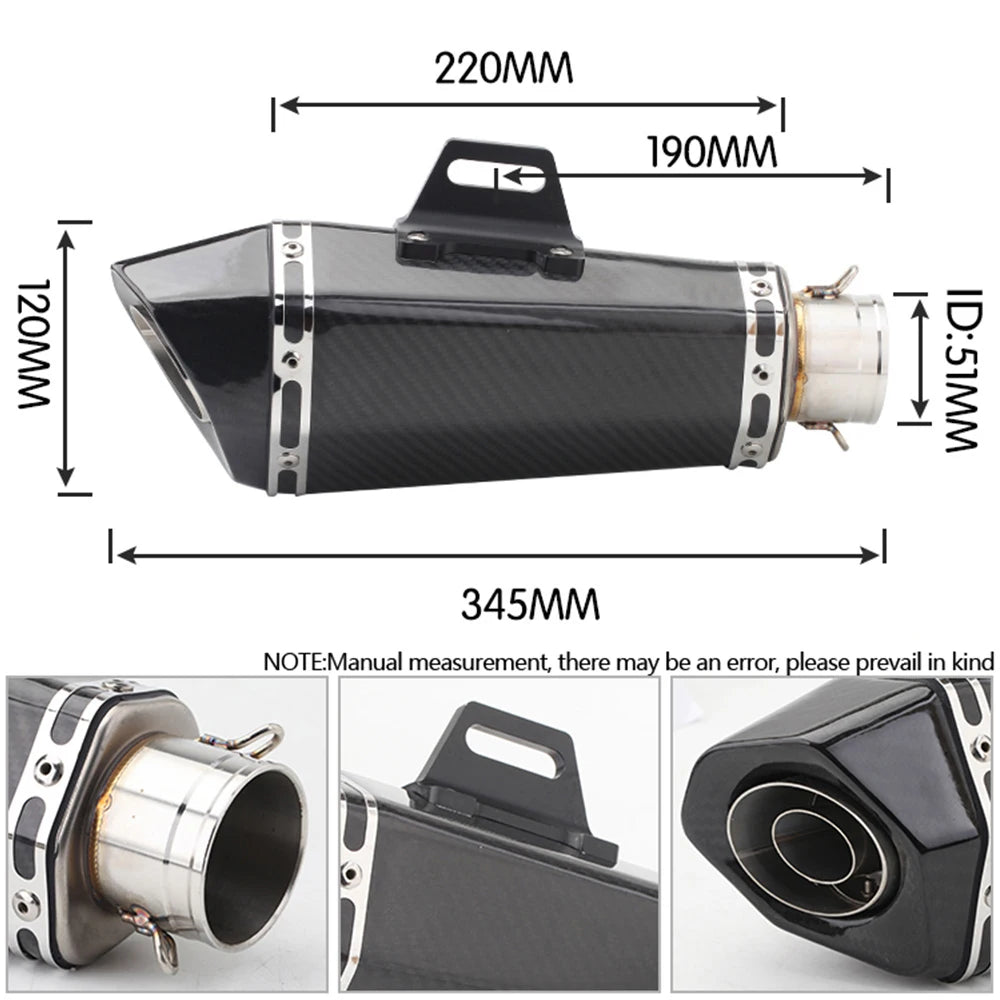 Factory Hot Selling CH-Universal Motorcycle Exhaust  New Condition For Cbr400 Z400 Gsx250 R6 MT15 R3 R25