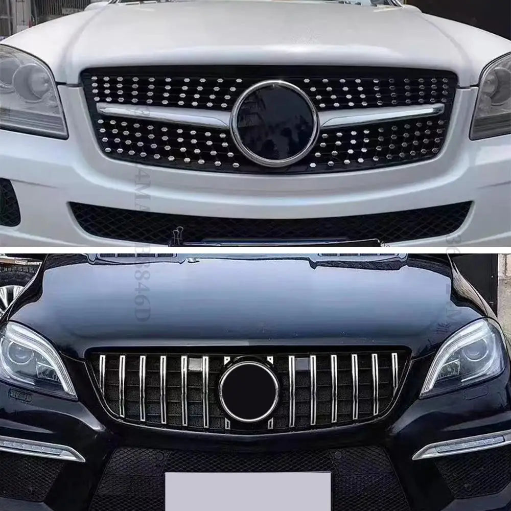 Diamond GT Style Front Hood Grille Racing Bumper Grill For Mercedes Benz ML W164 2005-2011 like ML350 ML300 ML500 ML550 Tuning