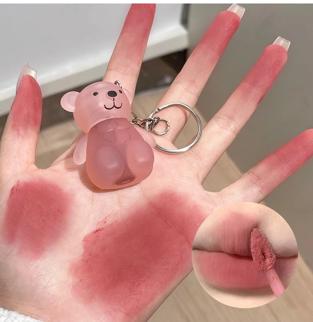 ART VALUE Sevimli Ayıcık Dudak Kili – Mat, Uzun Kalıcı, Anahtarlık Tasarımlı Lip Gloss