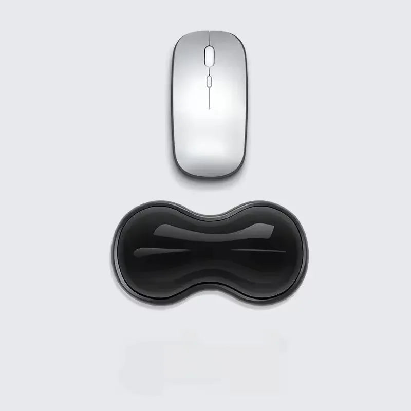 Bilek Destekli Mouse Pad - Kaydırmaz Silikon Şeffaf Klavye Bilekliği Masaüstü Ofis Oyun