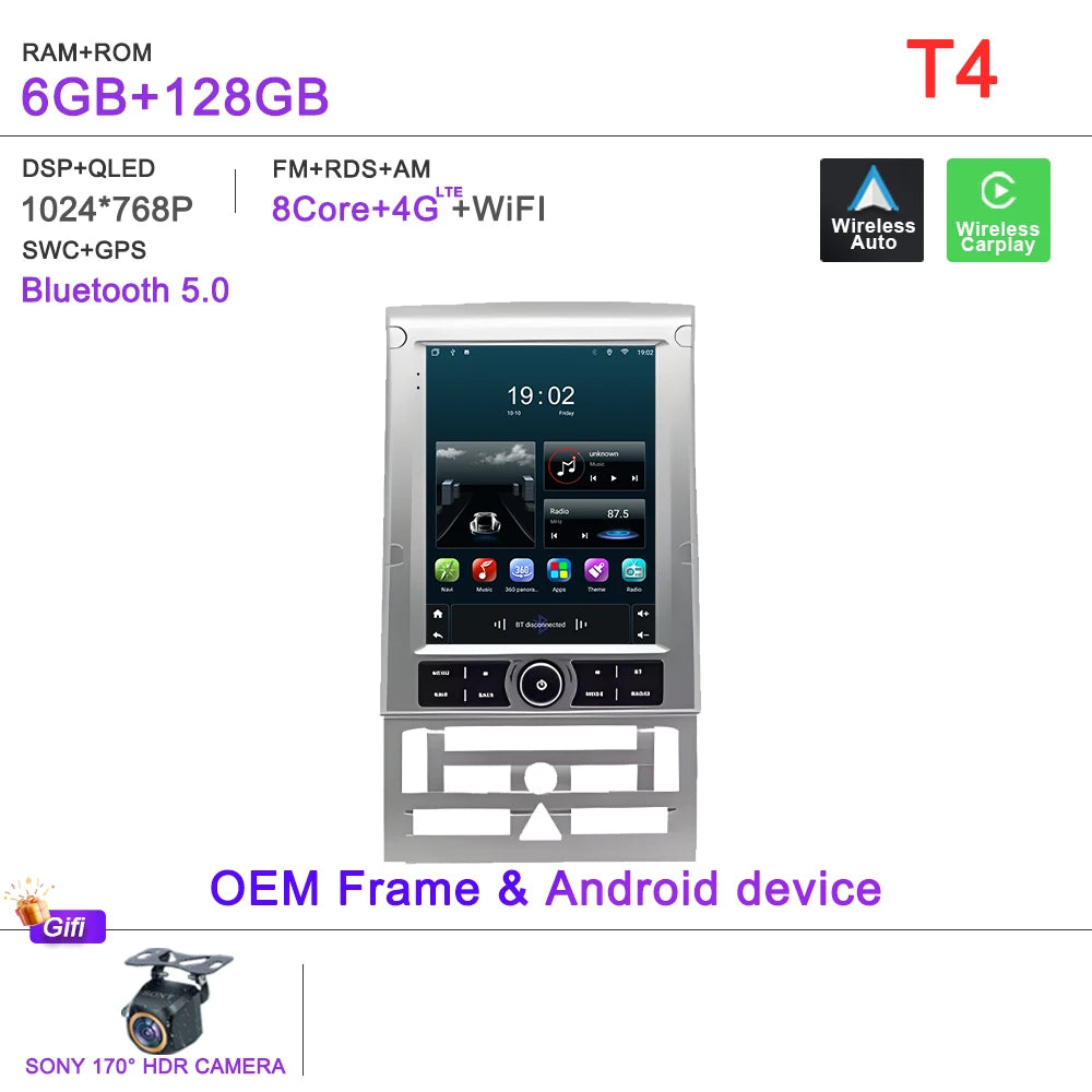 Android 16 9.7 inch Car Radio For Peugeot 407 2004-2008 Multimedia Video Player Navigation GPS Stereo Touch Screen Carplay dvd