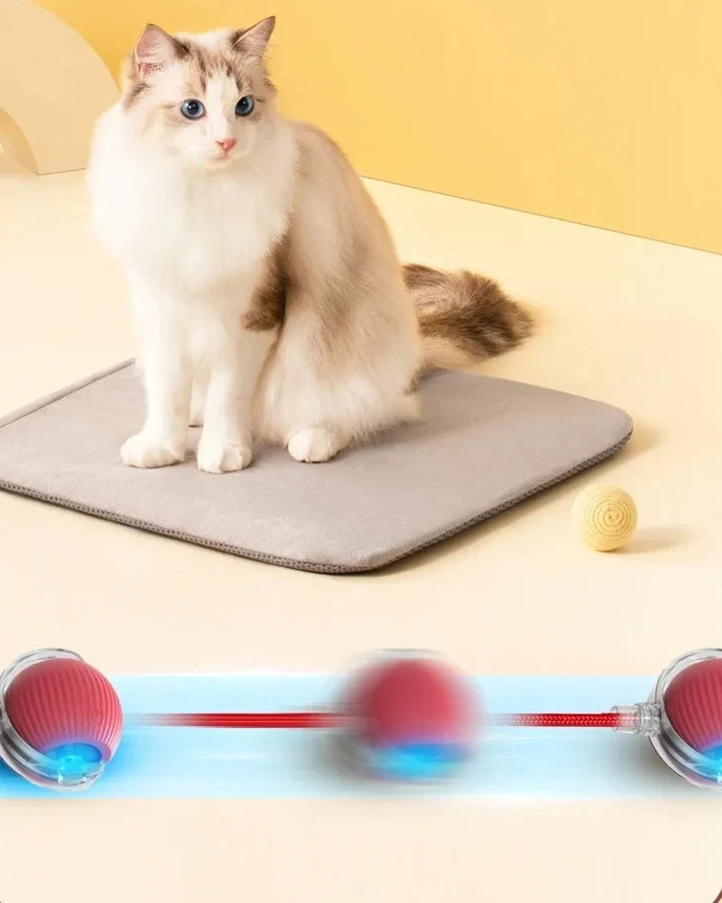 Katzen-Interaktives Ballspielzeug – Automatisch rollender, wiederaufladbarer, intelligenter elektrischer Sensor-Katzenball