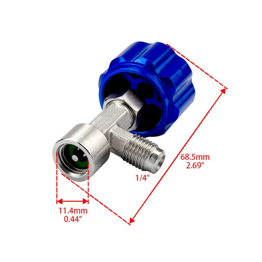 1/4'' R1234yf Refrigerant Can Tap Dispensing Valve Gas Bottle Opener Refrigerant Tank Adapters for Cars Air Conditioning Systems
