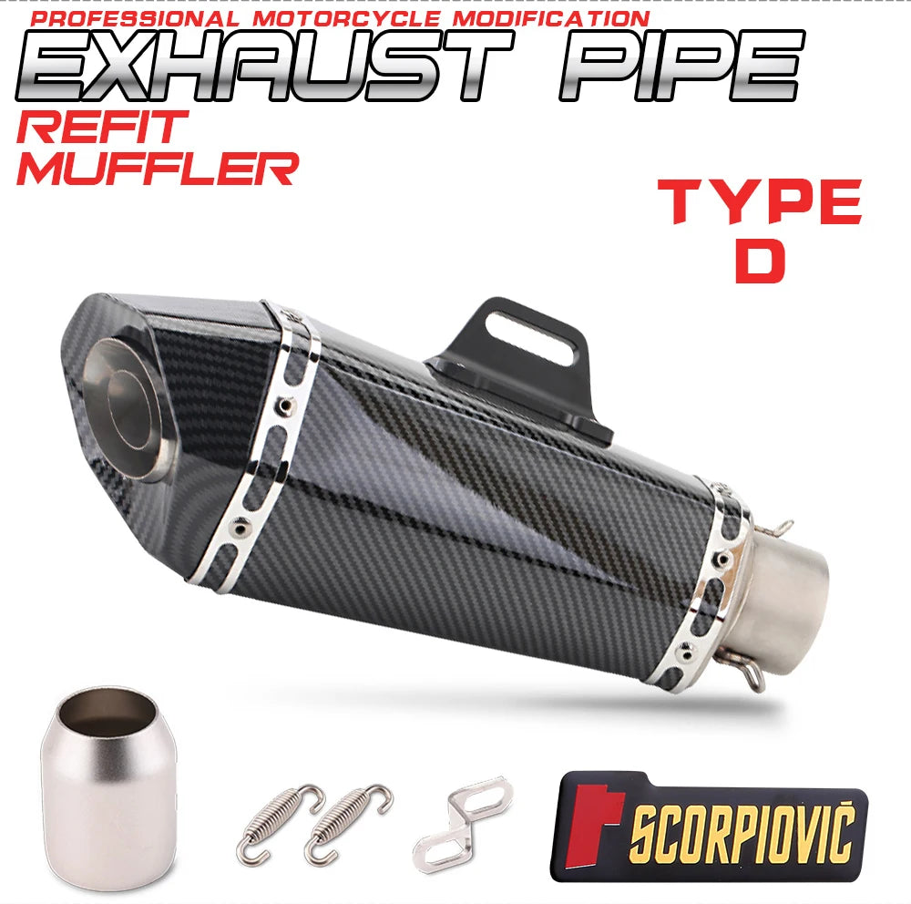 Factory Hot Selling CH-Universal Motorcycle Exhaust  New Condition For Cbr400 Z400 Gsx250 R6 MT15 R3 R25