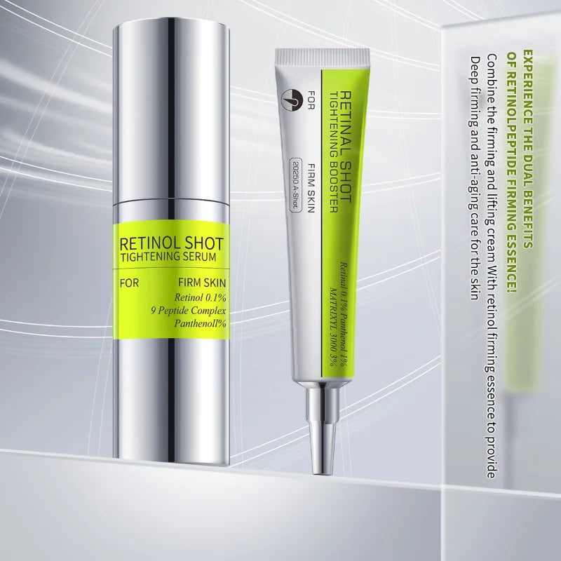 Retinol & Panthenol %1 Göz Kremi ve Serum Seti – C Vitamini, Nemlendirici, Sıkılaştırıcı, Halka ve İnce Çizgi Bakımı
