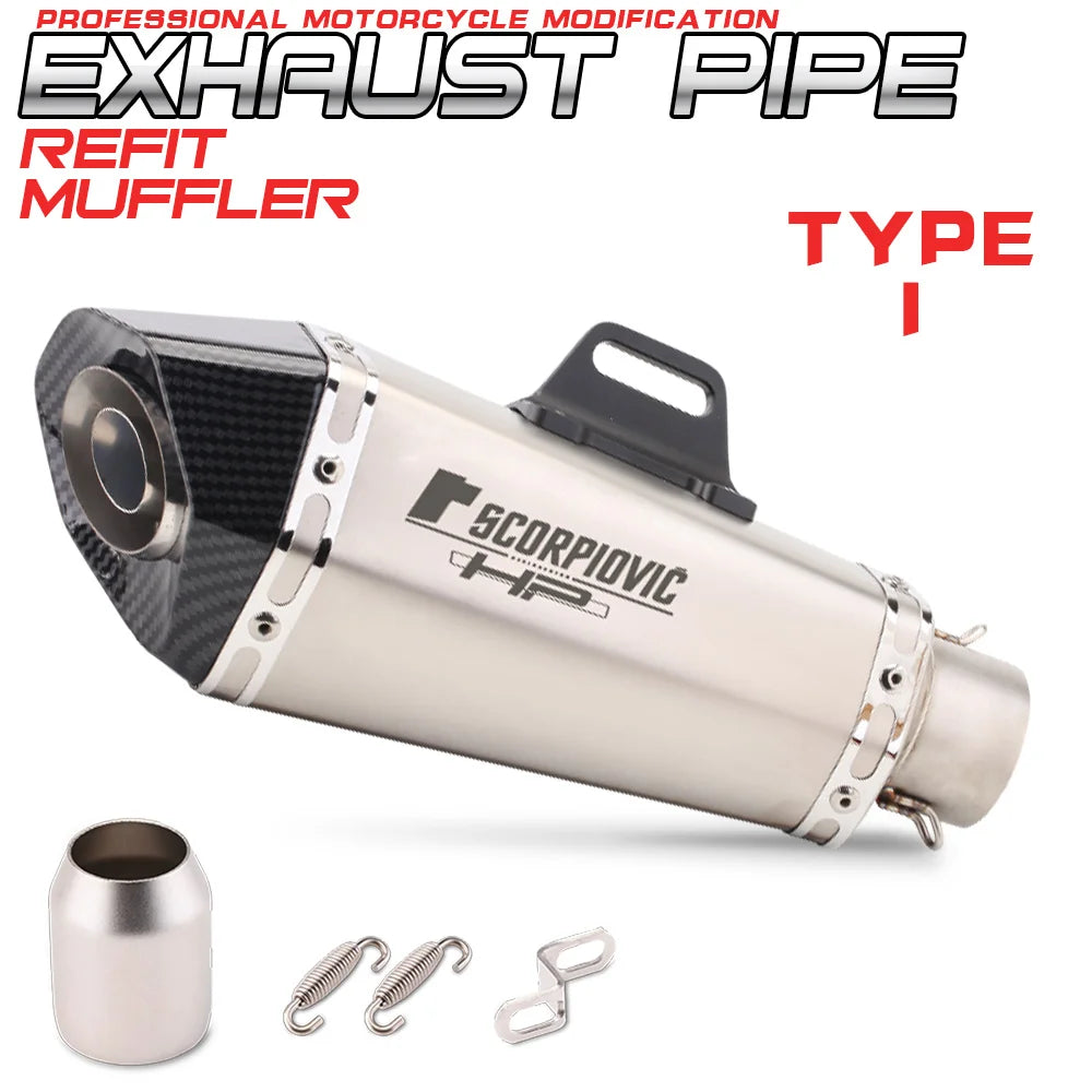 Factory Hot Selling CH-Universal Motorcycle Exhaust  New Condition For Cbr400 Z400 Gsx250 R6 MT15 R3 R25