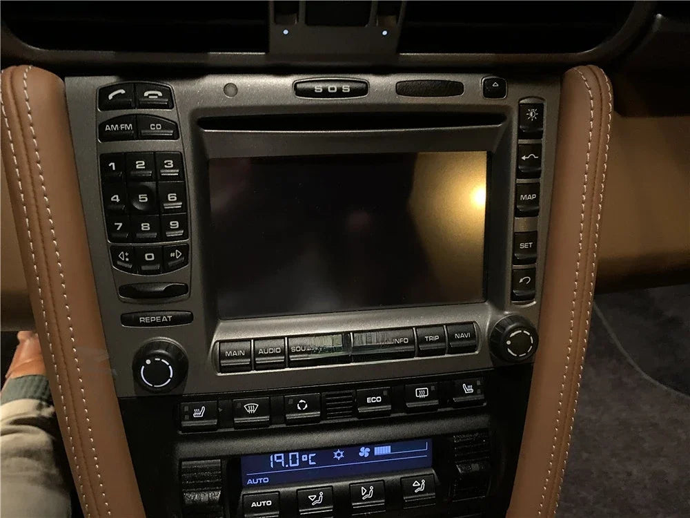 Car radio For Porsche 911 997 987 Cayman Boxster 720P CarPlay 8" gray Android 14.0 Car player  8GB multimedia GPS car stereo