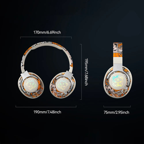 Kablosuz Gaming Kulaklık Bluetooth 5.3 – RGB Işıklı, Düşük Gecikme, Gürültü Önleyici Mikrofonlu