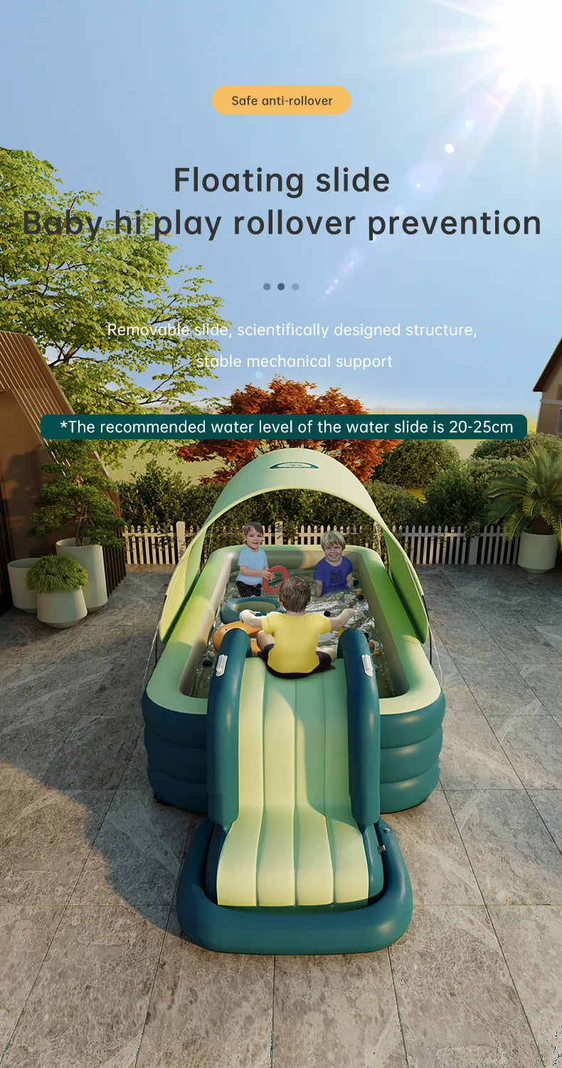Large Summer Swimming Pool Inflatable Large Pools For Family With Slide Inflatable Toys Water Game Outdoor Games Baby Pool