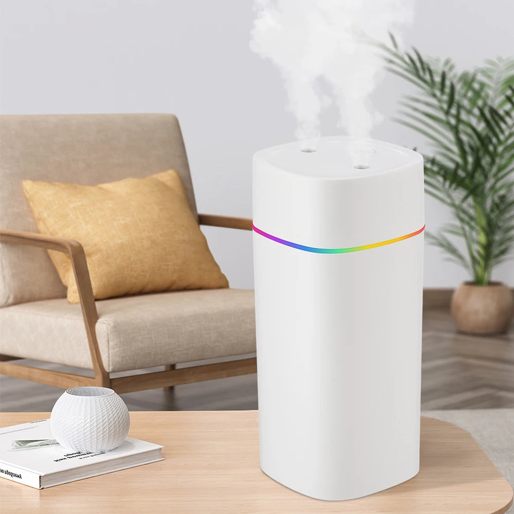 Hava Nemlendirici 600ml – Serin Sis Aroma Difüzörü, USB Taşınabilir Ev ve Ofis Humidifier