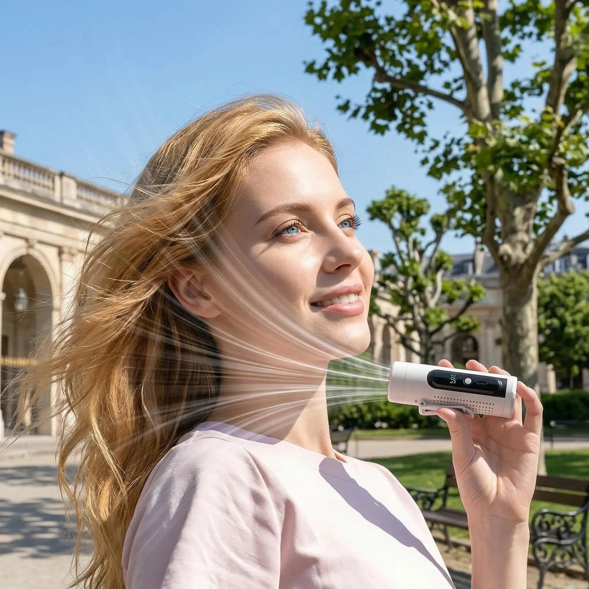 Taşınabilir Boyun Fanı 3000mAh – 199 Hız Ayarlı, USB Şarjlı, Yaz Sezonu Cep Fanı