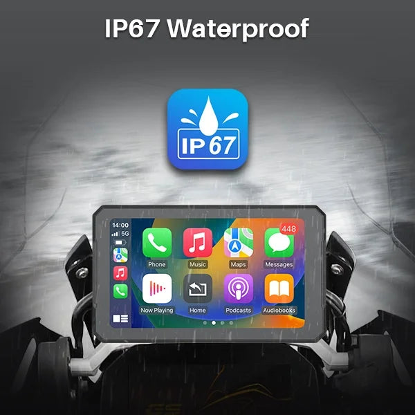 Motorcycle 7 Inch Portable GPS Navigator IP67 Waterproof Android Player HD Display  WiFi 5G Carplay for BMW Motorcycle