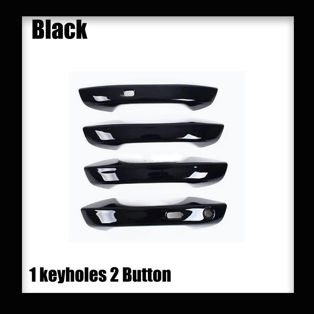Car Handle Cover for Volkswagen VW Caddy SB MK2 2021~2024 2022 Carbon Fiber Black Door Decor Sticker Trim Strip Cap Accessories