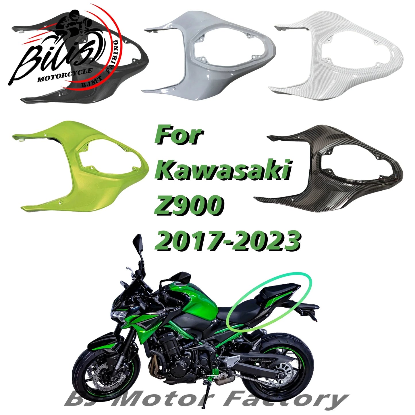 ABS For Kawasaki Z900 Z-900 2017 2018 2019 2020 2021 2022 2023 Rear Seat Cover Cowl Fairing Passenger Pillion Tail Back Covers