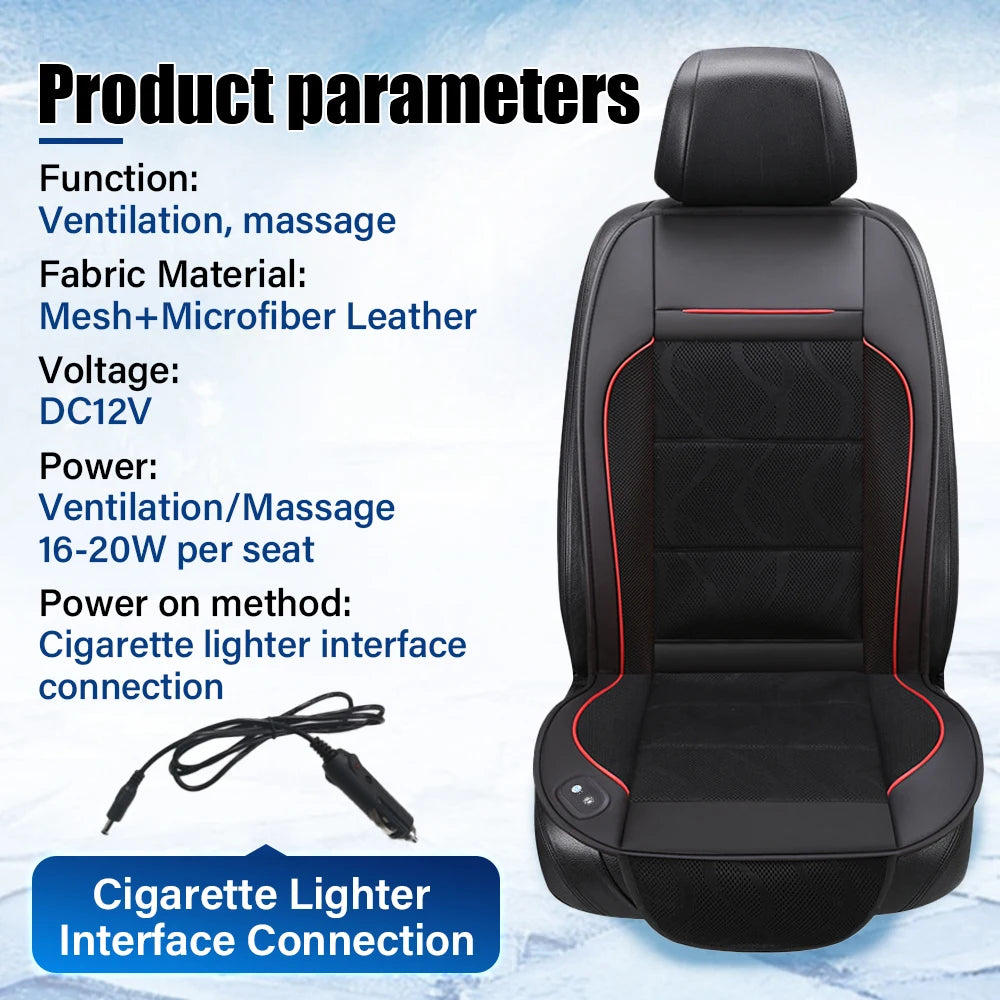 Universal Car Seat Covers Breathable Car Cooling Seat Massage with 3Fan for Cars Trucks SUVs and Van Cars Accessories
