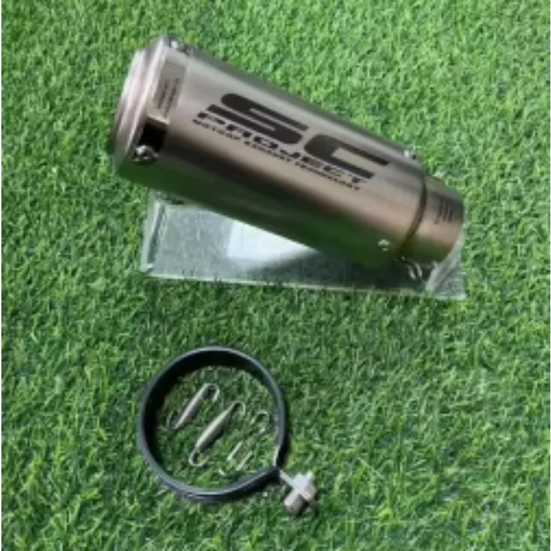 STLF Motorcycle Modified Exhaust Pipe SC Cylindrical Exhaust Pipe for ZX4R  CF450SR 250SR Ninja 400  Z900 DUKE390 R6 R1 R3