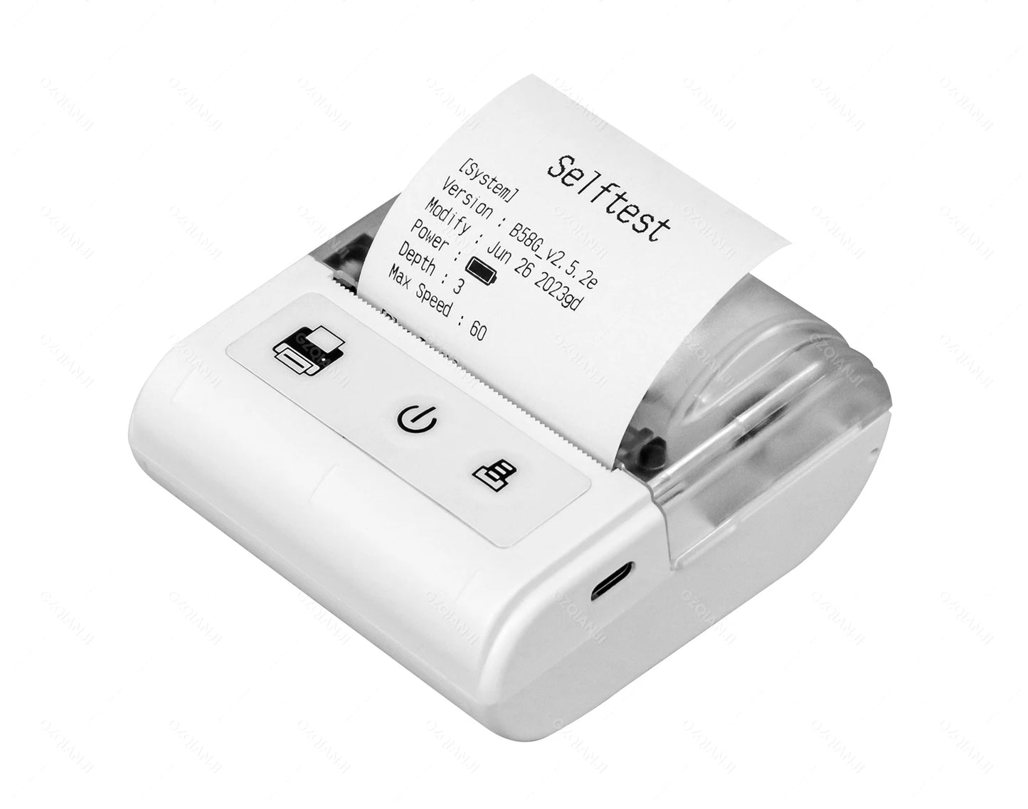 58-mm-Mini-Belegdrucker – Bluetooth, USB, kabelloser tragbarer POS-Drucker – kompatibel mit Android/iOS/PC