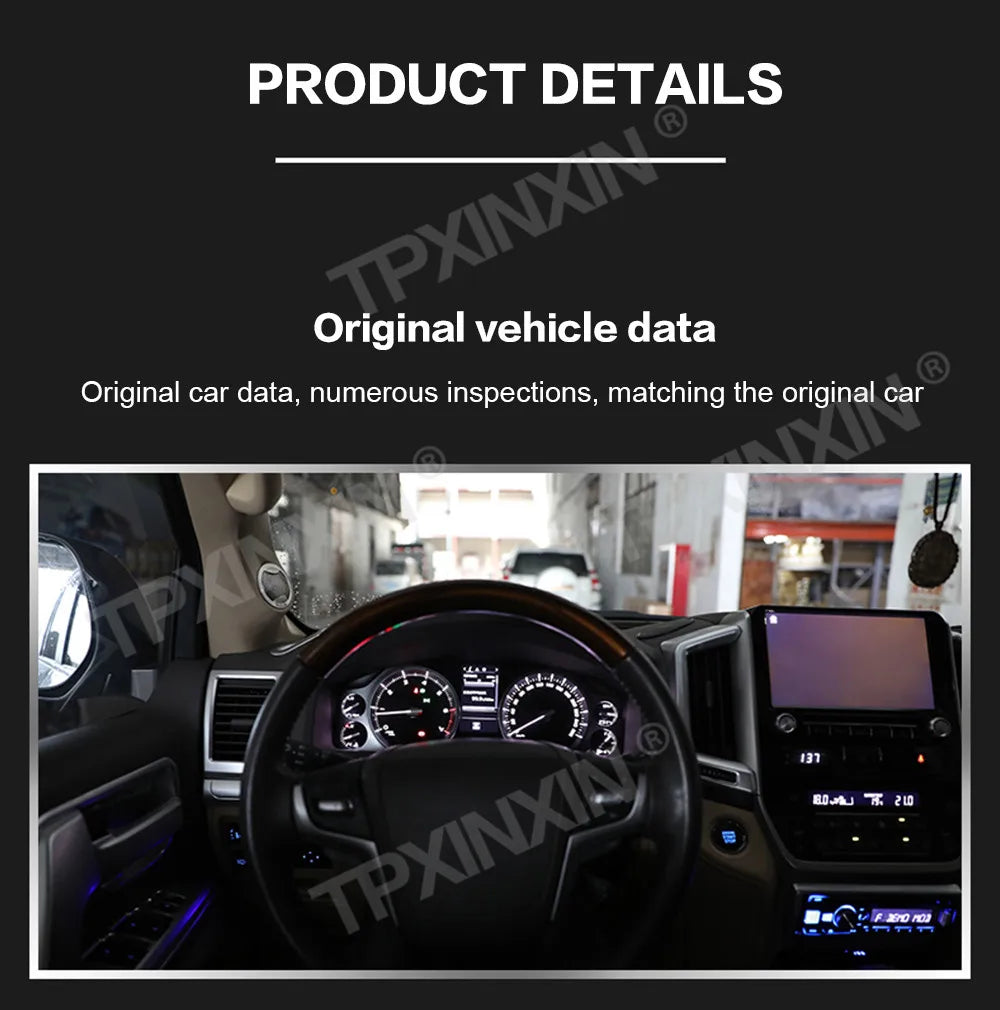 Car Digital Cluster For Toyota Land Cruiser 200 LC200 2008-2020 LCD Instrument Panel Virtual Cockpit Dashboard Speedometer TPMS
