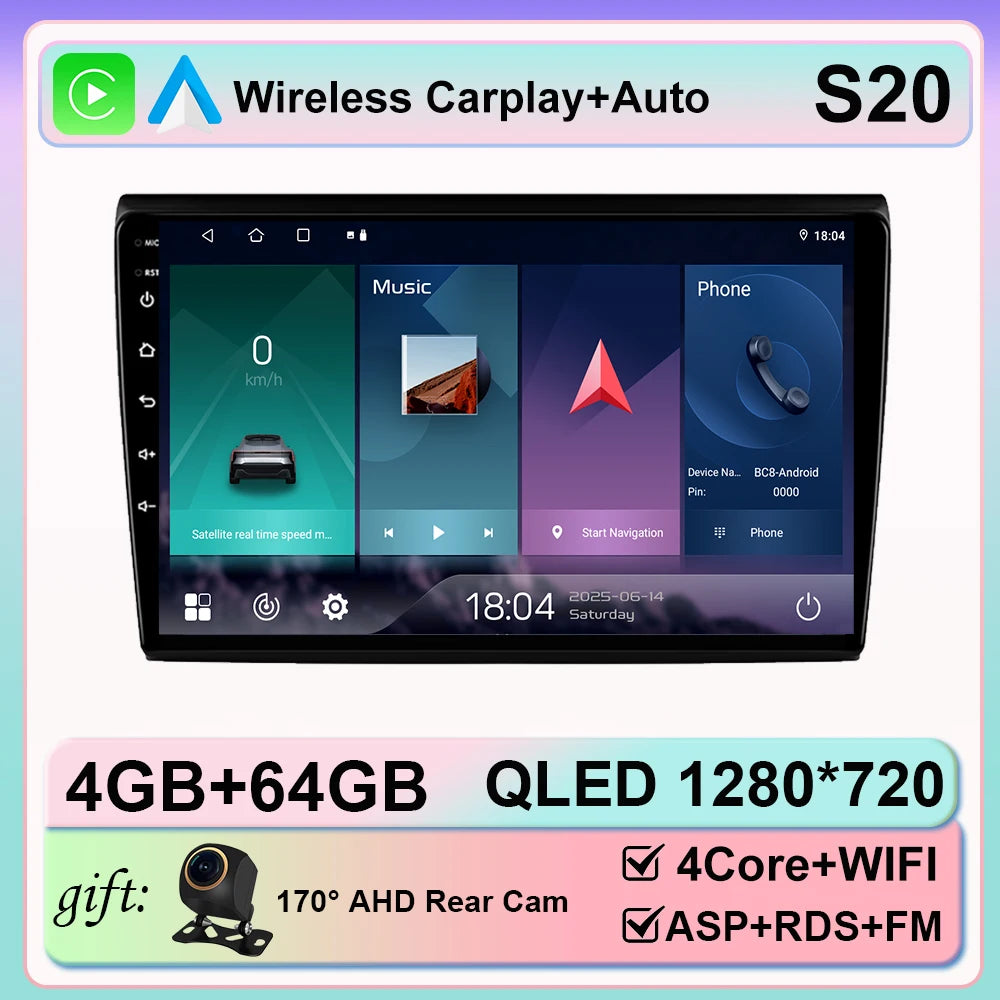 Android 16 For Fiat Bravo 198 2 II 2007 - 2014 2K QLED Stereo Car Radio Multimedia Video Player GPS 4G CarPlay
