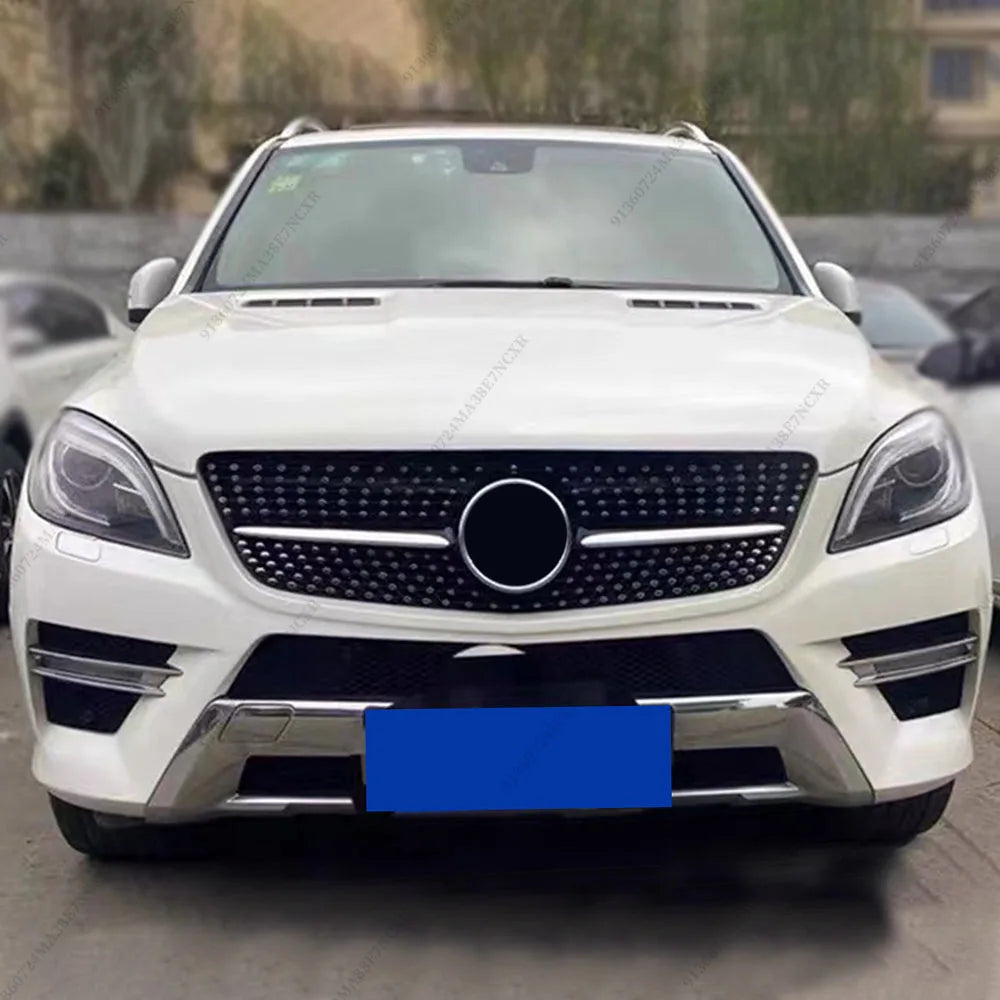 Front Inlet Grille Mask Grid Grill Sport Tuning Mesh Body Kit For Mercedes 2012-2015 Benz ML W166 Like ML320 ML350 ML400 Style