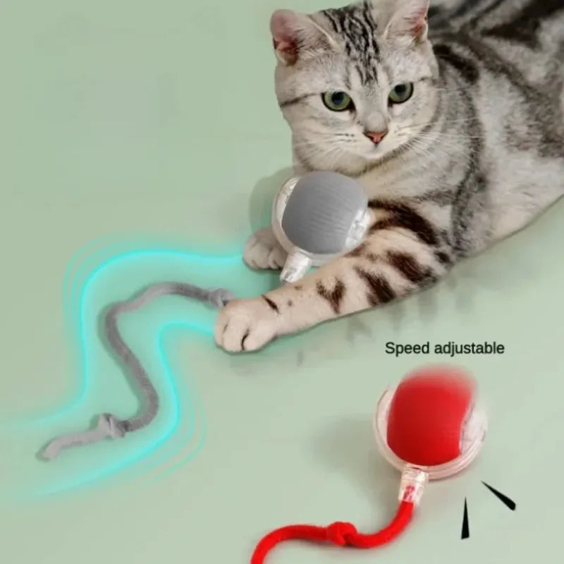 Katzen-Interaktives Ballspielzeug – Automatisch rollender, wiederaufladbarer, intelligenter elektrischer Sensor-Katzenball